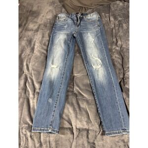 Judy Blue Distressed Relaxed Fit Jeans Women's Size 30 Blue Denim